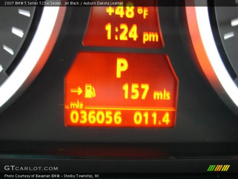 Jet Black / Auburn Dakota Leather 2007 BMW 5 Series 525xi Sedan
