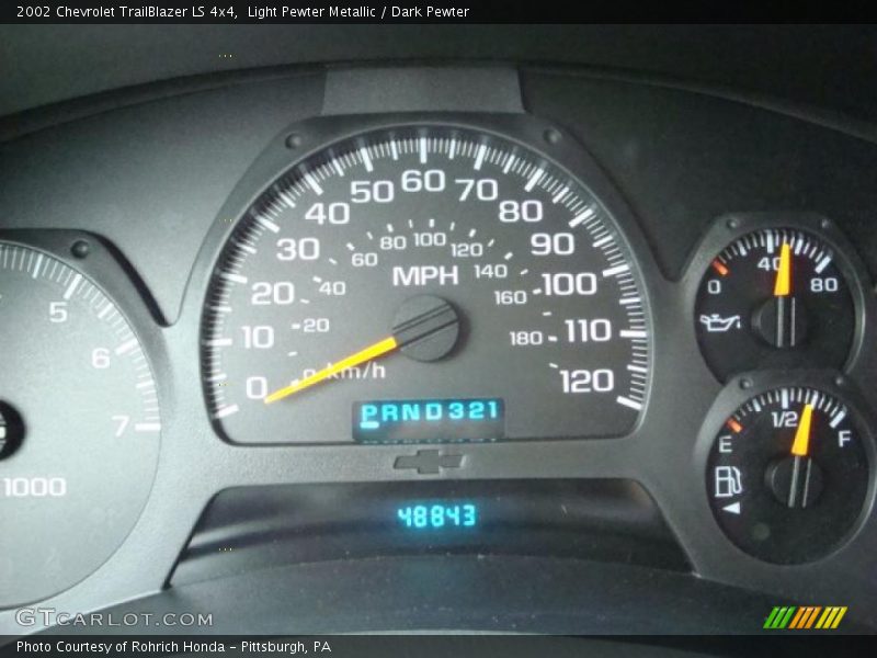 Light Pewter Metallic / Dark Pewter 2002 Chevrolet TrailBlazer LS 4x4