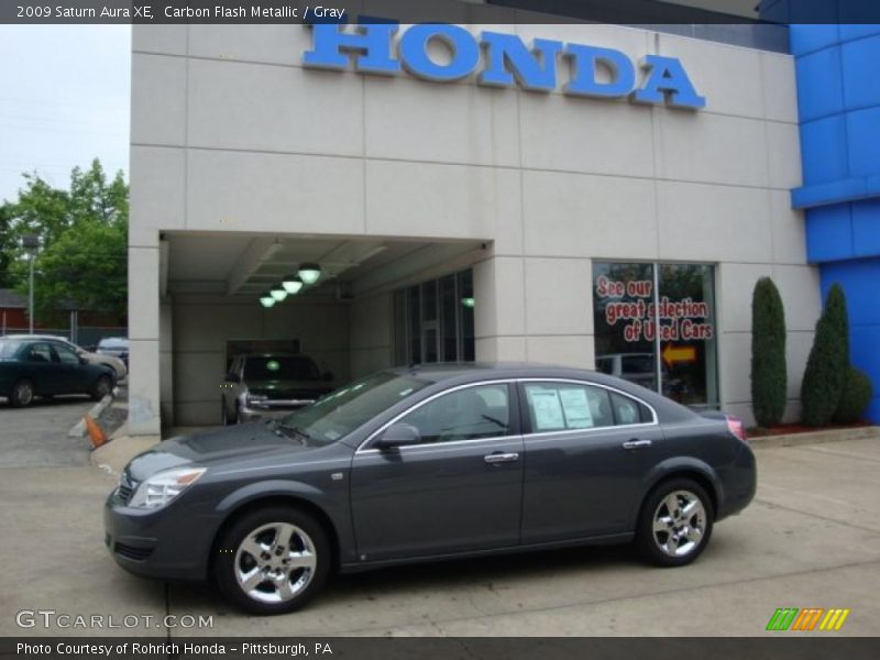 Carbon Flash Metallic / Gray 2009 Saturn Aura XE