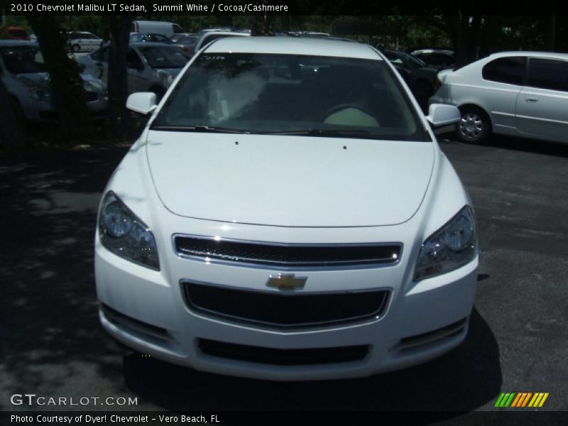 Summit White / Cocoa/Cashmere 2010 Chevrolet Malibu LT Sedan