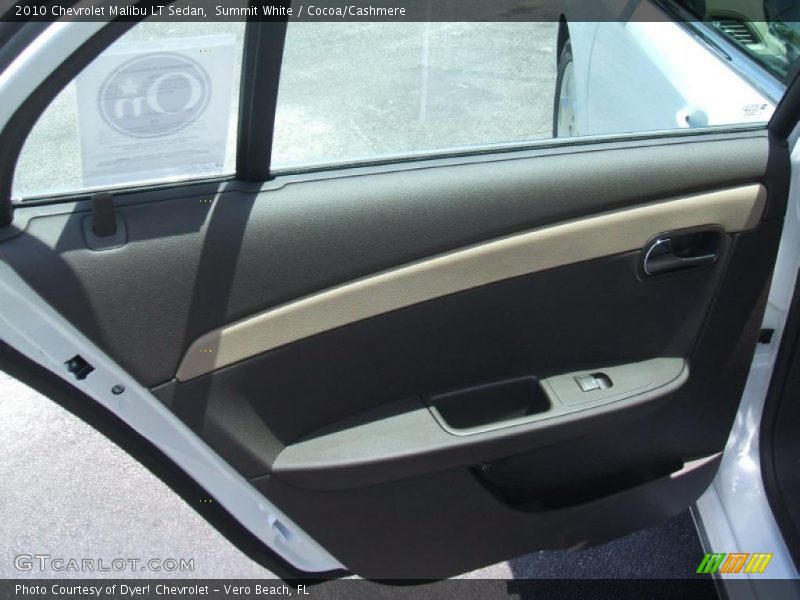Summit White / Cocoa/Cashmere 2010 Chevrolet Malibu LT Sedan