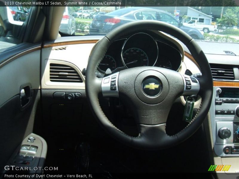 Summit White / Cocoa/Cashmere 2010 Chevrolet Malibu LT Sedan