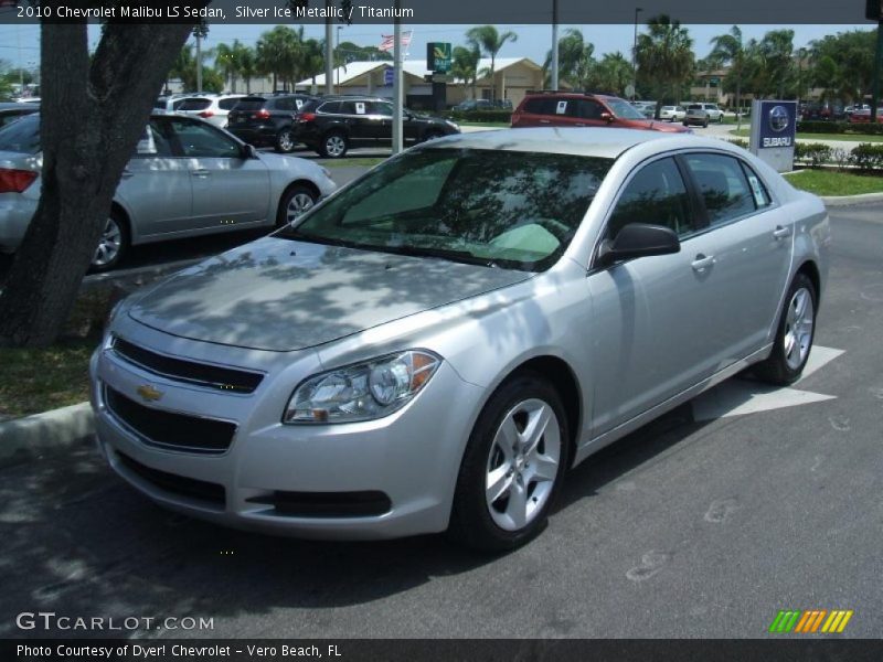 Silver Ice Metallic / Titanium 2010 Chevrolet Malibu LS Sedan