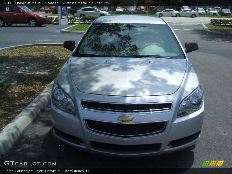 Silver Ice Metallic / Titanium 2010 Chevrolet Malibu LS Sedan