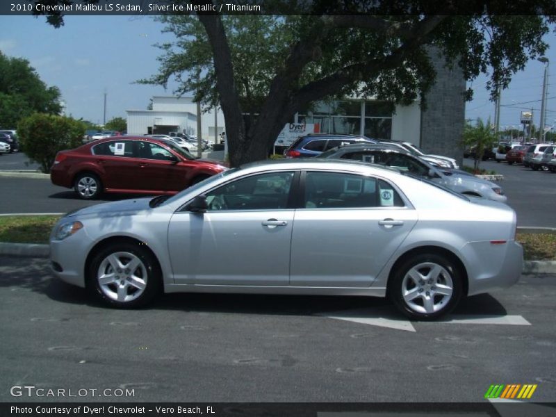 Silver Ice Metallic / Titanium 2010 Chevrolet Malibu LS Sedan