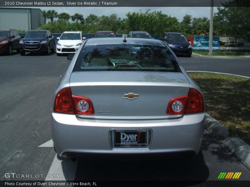 Silver Ice Metallic / Titanium 2010 Chevrolet Malibu LS Sedan
