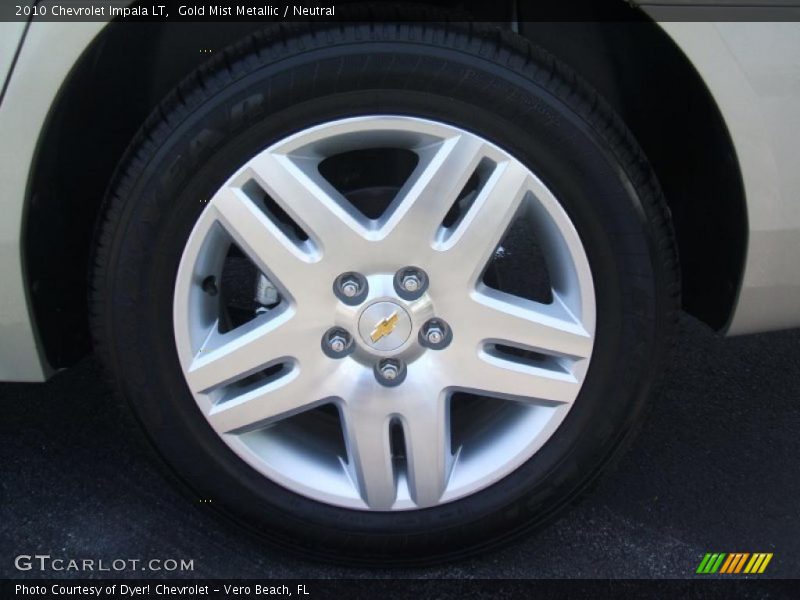 Gold Mist Metallic / Neutral 2010 Chevrolet Impala LT