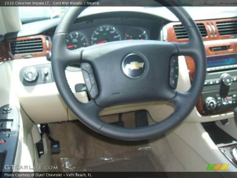 Gold Mist Metallic / Neutral 2010 Chevrolet Impala LT