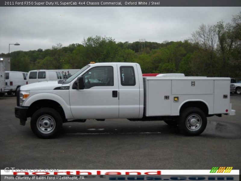 Oxford White / Steel 2011 Ford F350 Super Duty XL SuperCab 4x4 Chassis Commercial