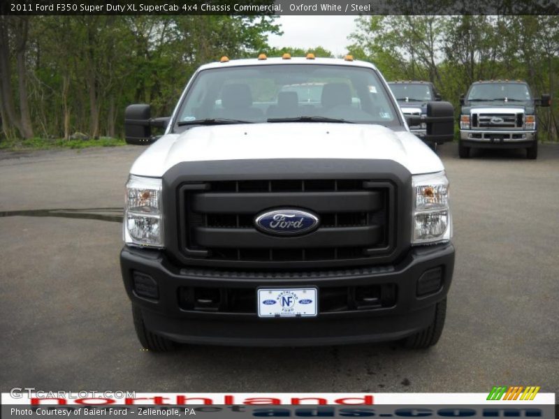Oxford White / Steel 2011 Ford F350 Super Duty XL SuperCab 4x4 Chassis Commercial