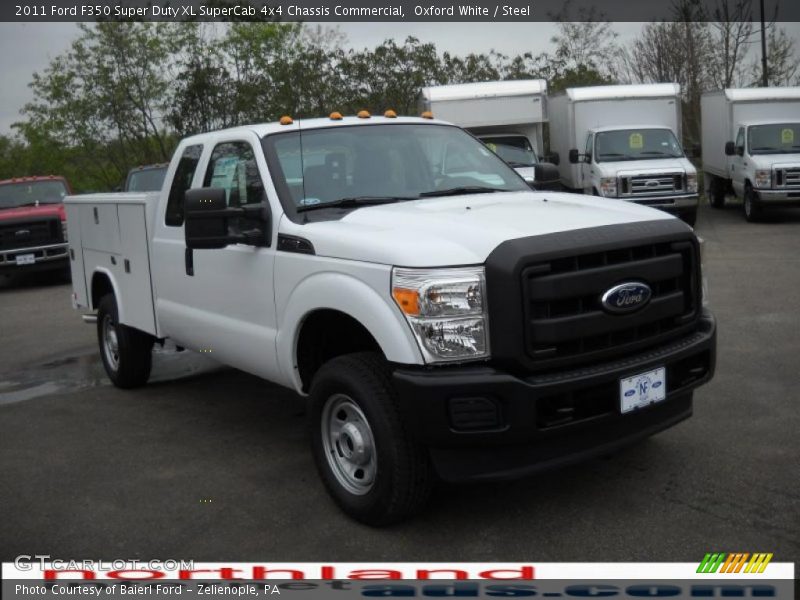 Oxford White / Steel 2011 Ford F350 Super Duty XL SuperCab 4x4 Chassis Commercial