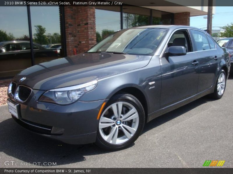 Platinum Grey Metallic / Gray 2010 BMW 5 Series 528i xDrive Sedan