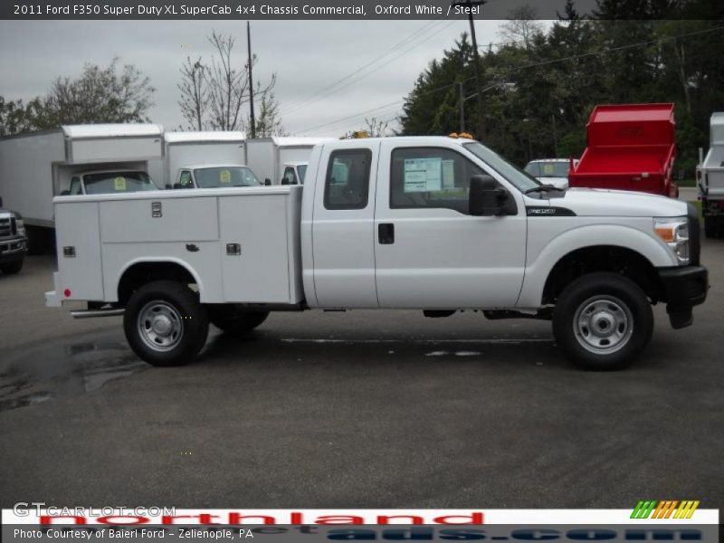 Oxford White / Steel 2011 Ford F350 Super Duty XL SuperCab 4x4 Chassis Commercial