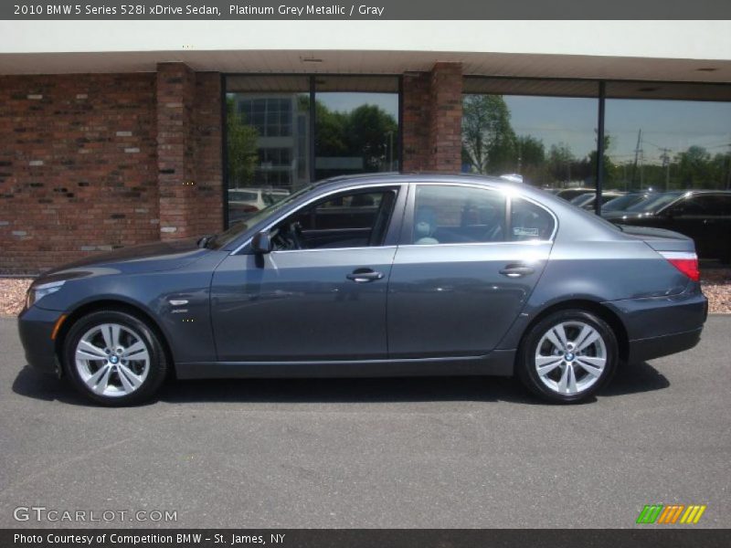 Platinum Grey Metallic / Gray 2010 BMW 5 Series 528i xDrive Sedan