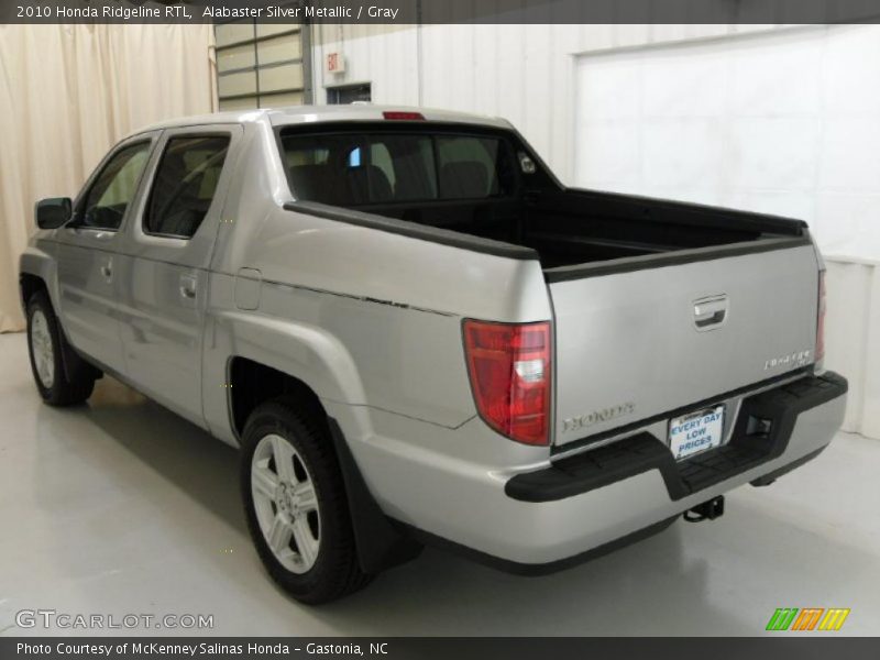 Alabaster Silver Metallic / Gray 2010 Honda Ridgeline RTL