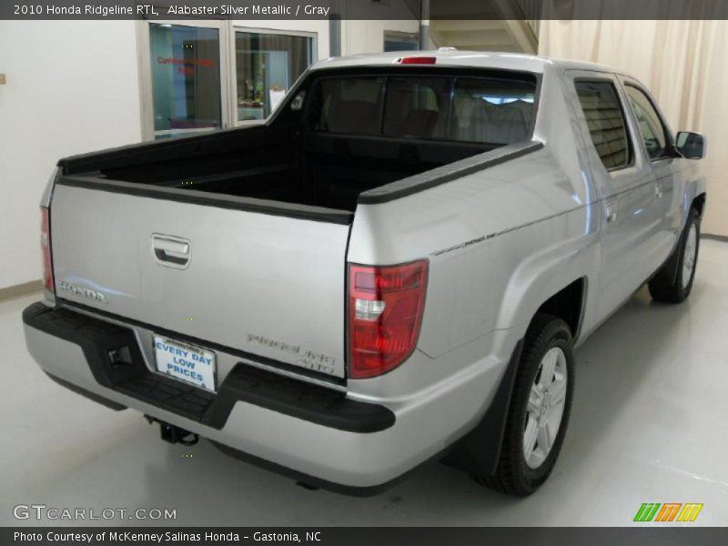 Alabaster Silver Metallic / Gray 2010 Honda Ridgeline RTL