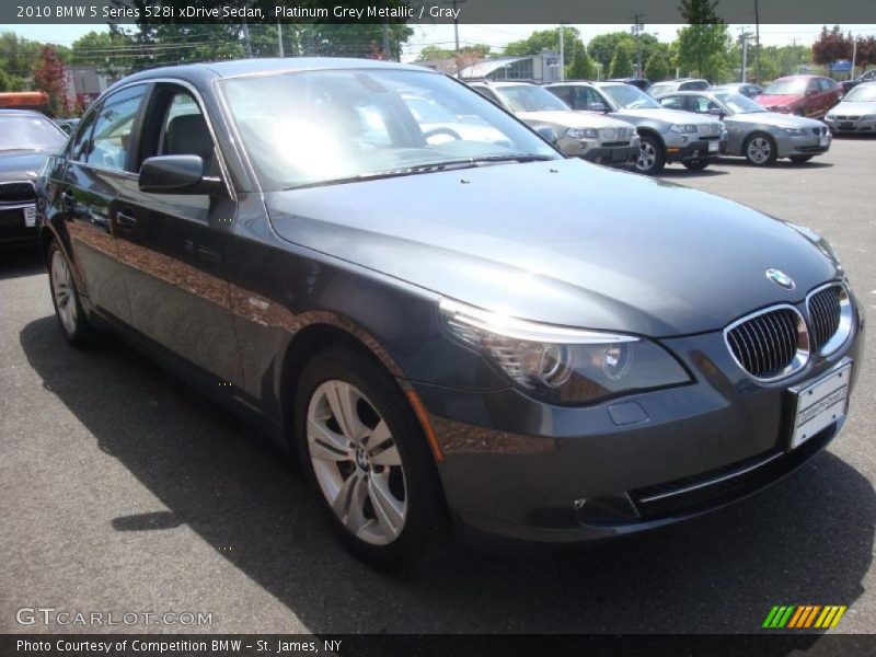Platinum Grey Metallic / Gray 2010 BMW 5 Series 528i xDrive Sedan