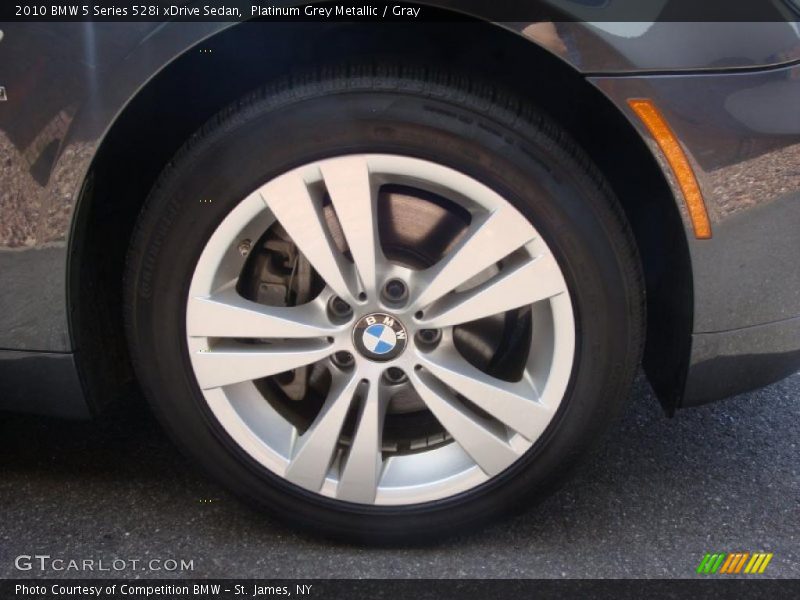 Platinum Grey Metallic / Gray 2010 BMW 5 Series 528i xDrive Sedan