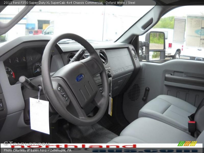 Oxford White / Steel 2011 Ford F350 Super Duty XL SuperCab 4x4 Chassis Commercial