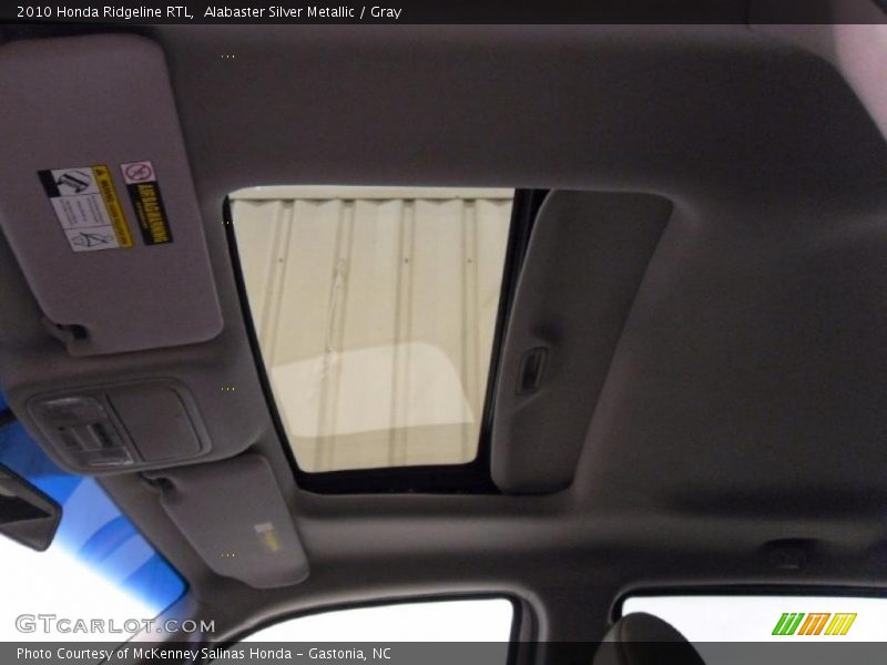 Alabaster Silver Metallic / Gray 2010 Honda Ridgeline RTL