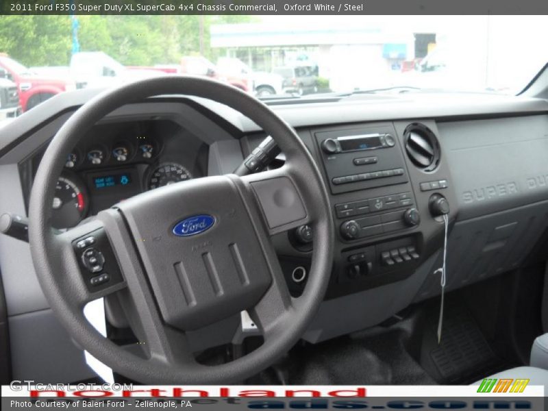 Oxford White / Steel 2011 Ford F350 Super Duty XL SuperCab 4x4 Chassis Commercial