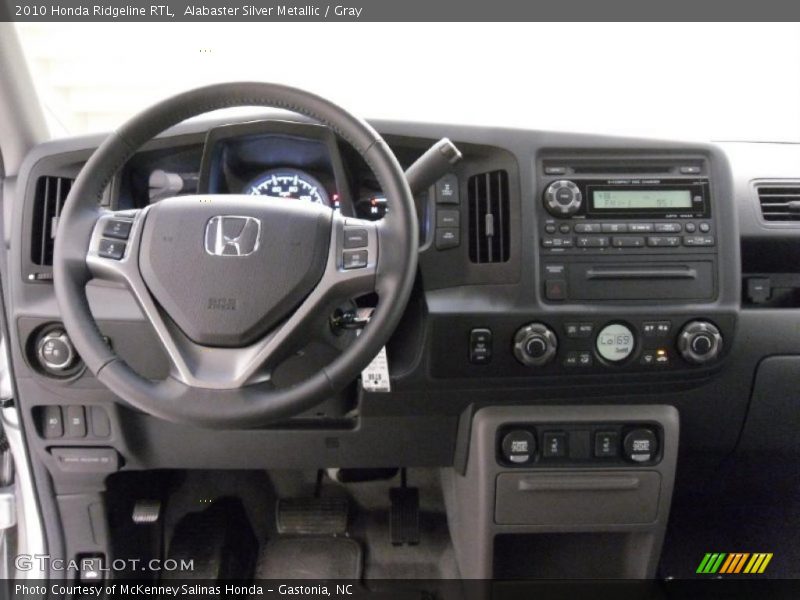Alabaster Silver Metallic / Gray 2010 Honda Ridgeline RTL