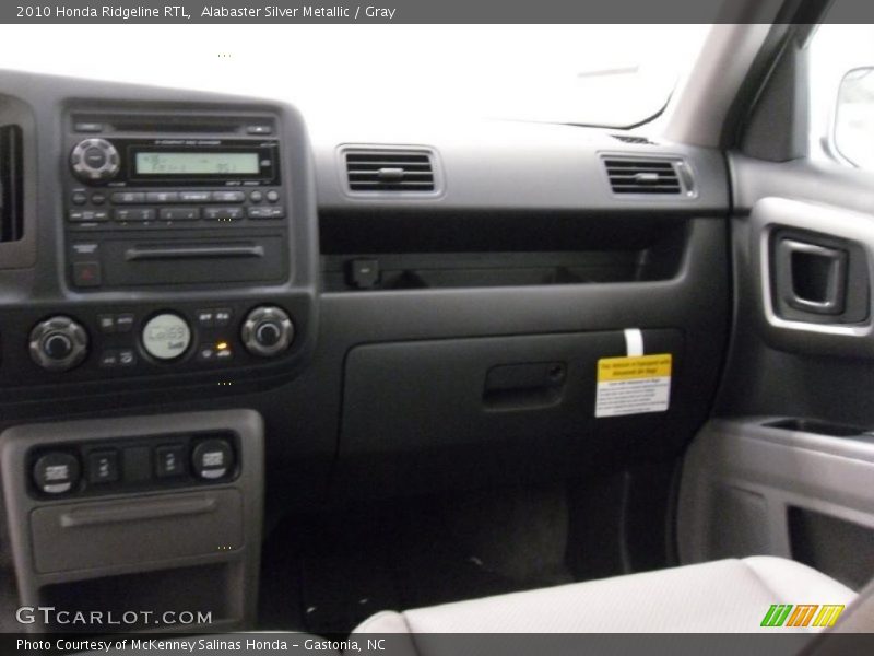 Alabaster Silver Metallic / Gray 2010 Honda Ridgeline RTL