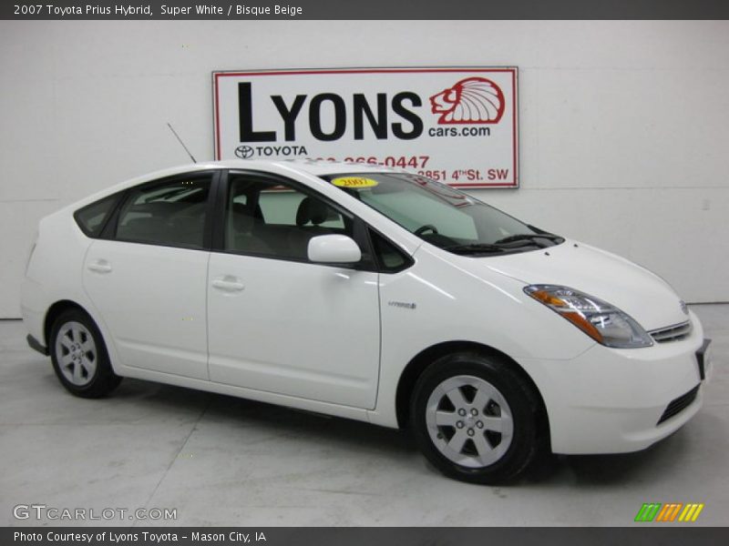 Super White / Bisque Beige 2007 Toyota Prius Hybrid