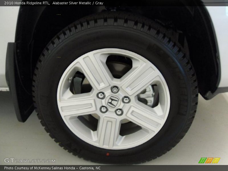 Alabaster Silver Metallic / Gray 2010 Honda Ridgeline RTL