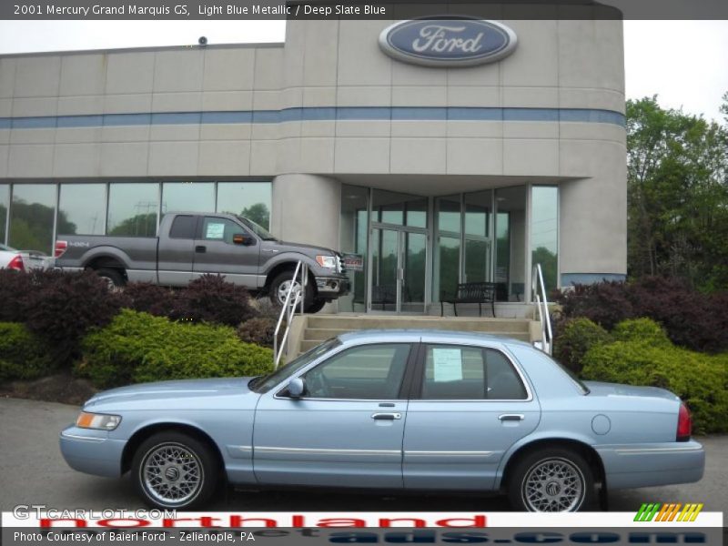 Light Blue Metallic / Deep Slate Blue 2001 Mercury Grand Marquis GS