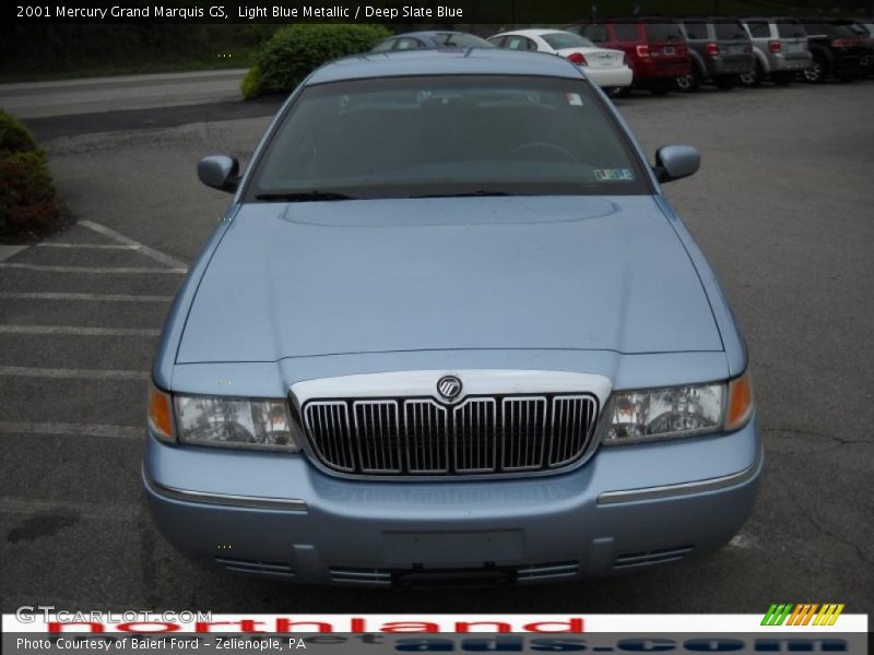 Light Blue Metallic / Deep Slate Blue 2001 Mercury Grand Marquis GS