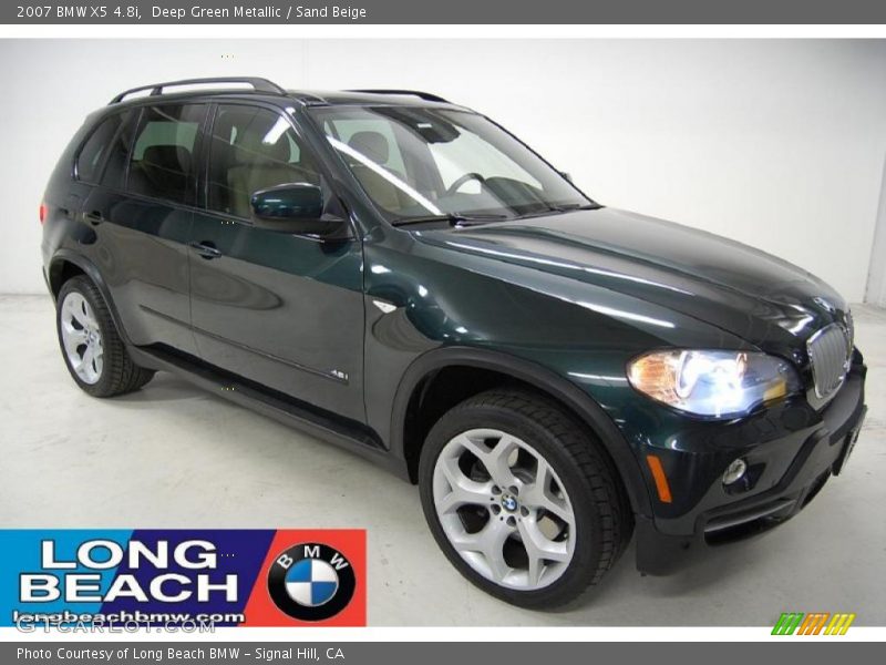 Deep Green Metallic / Sand Beige 2007 BMW X5 4.8i