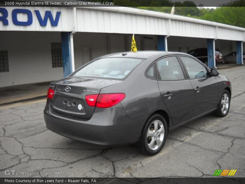 Carbon Gray Metallic / Gray 2008 Hyundai Elantra SE Sedan
