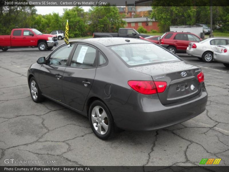 Carbon Gray Metallic / Gray 2008 Hyundai Elantra SE Sedan