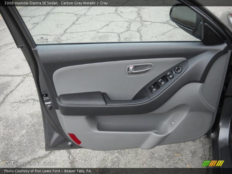 Carbon Gray Metallic / Gray 2008 Hyundai Elantra SE Sedan