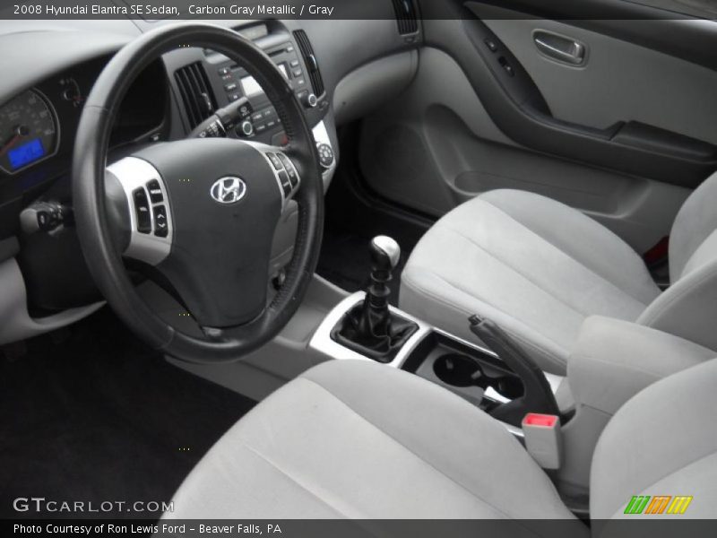 Carbon Gray Metallic / Gray 2008 Hyundai Elantra SE Sedan