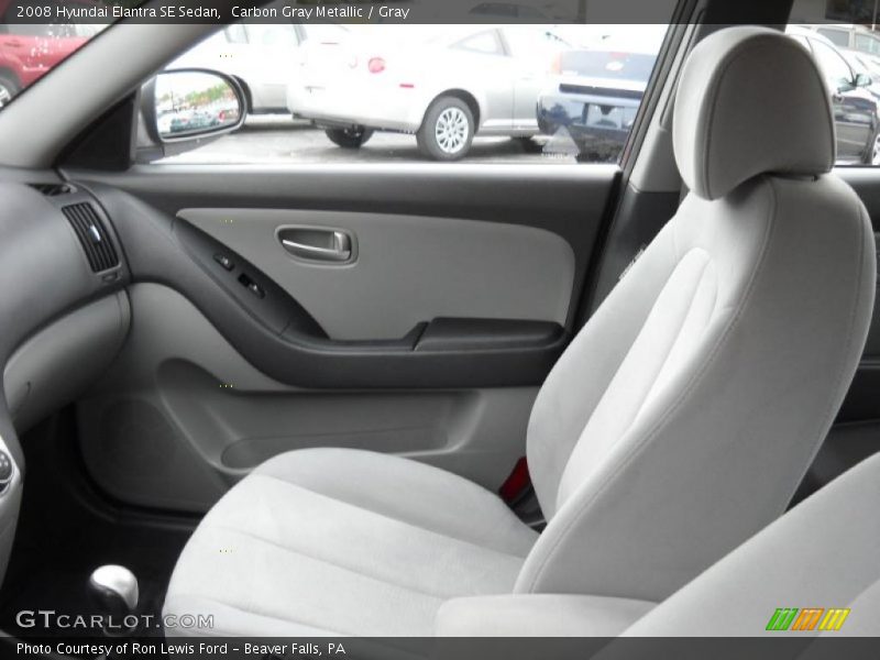 Carbon Gray Metallic / Gray 2008 Hyundai Elantra SE Sedan