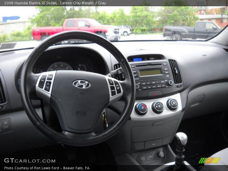 Carbon Gray Metallic / Gray 2008 Hyundai Elantra SE Sedan