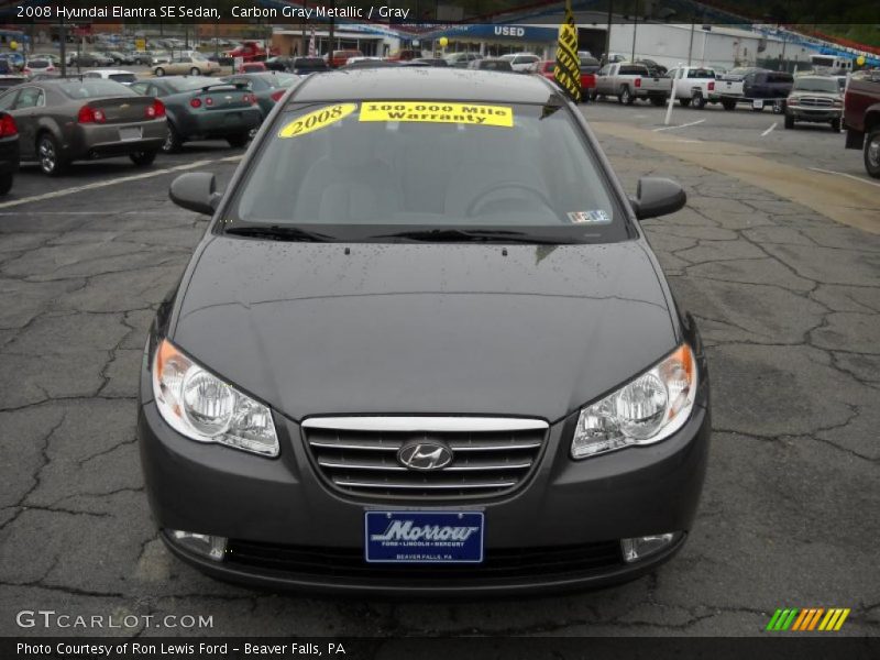Carbon Gray Metallic / Gray 2008 Hyundai Elantra SE Sedan