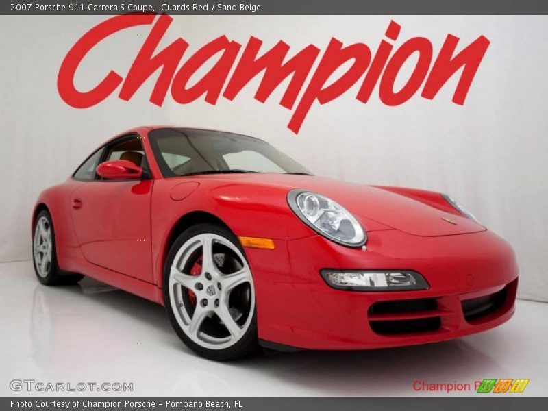 Guards Red / Sand Beige 2007 Porsche 911 Carrera S Coupe