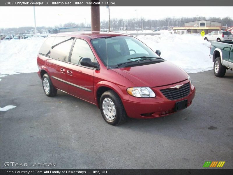 Inferno Red Tinted Pearlcoat / Taupe 2003 Chrysler Voyager LX