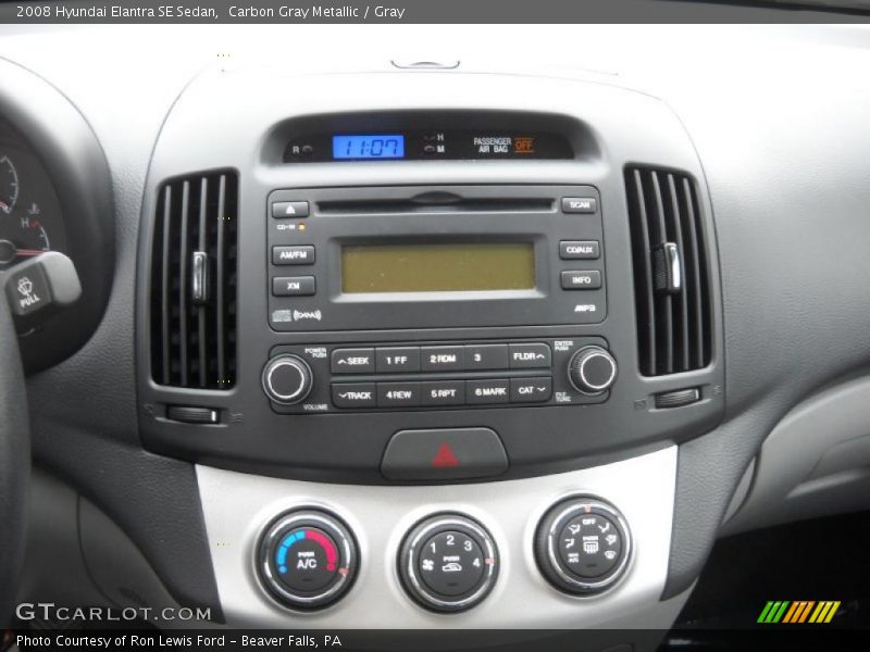 Carbon Gray Metallic / Gray 2008 Hyundai Elantra SE Sedan