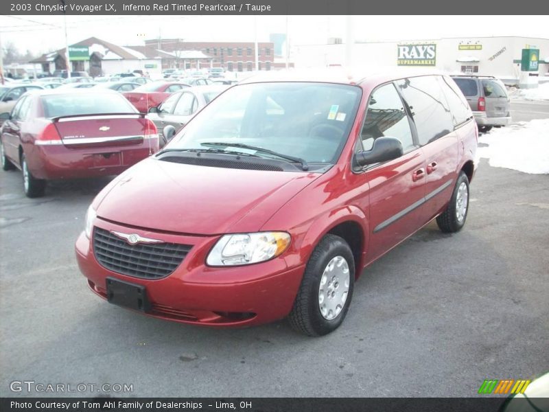 Inferno Red Tinted Pearlcoat / Taupe 2003 Chrysler Voyager LX