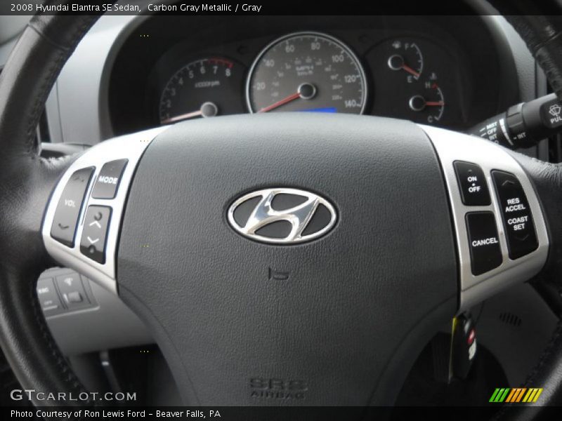 Carbon Gray Metallic / Gray 2008 Hyundai Elantra SE Sedan