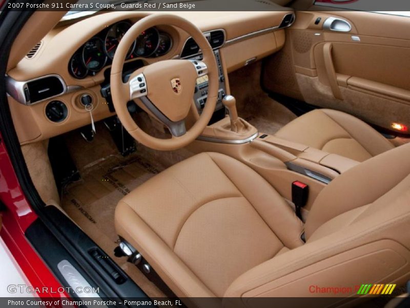 Guards Red / Sand Beige 2007 Porsche 911 Carrera S Coupe