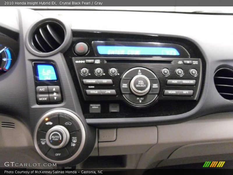 Crystal Black Pearl / Gray 2010 Honda Insight Hybrid EX