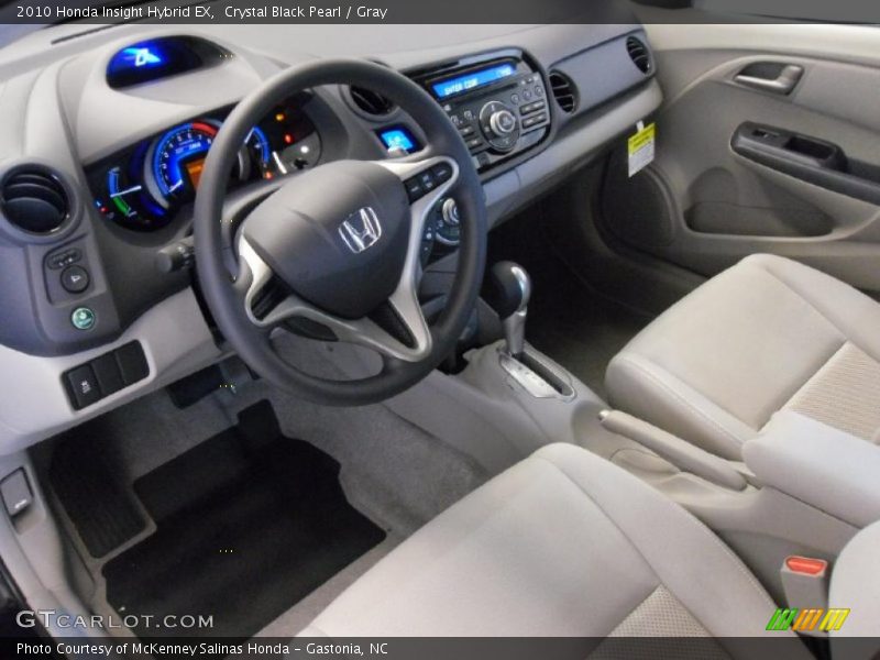 Crystal Black Pearl / Gray 2010 Honda Insight Hybrid EX