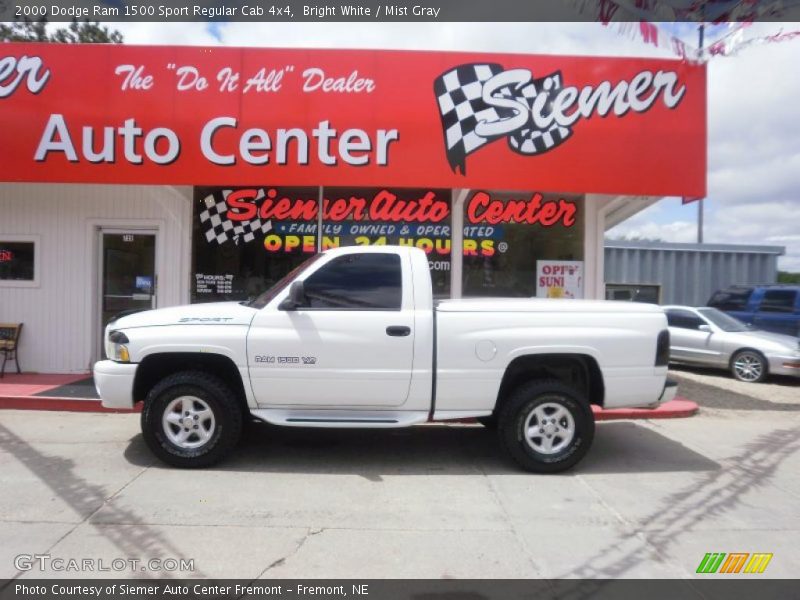 Bright White / Mist Gray 2000 Dodge Ram 1500 Sport Regular Cab 4x4