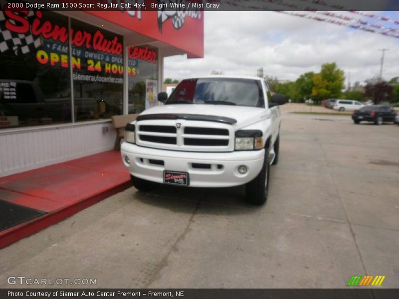 Bright White / Mist Gray 2000 Dodge Ram 1500 Sport Regular Cab 4x4