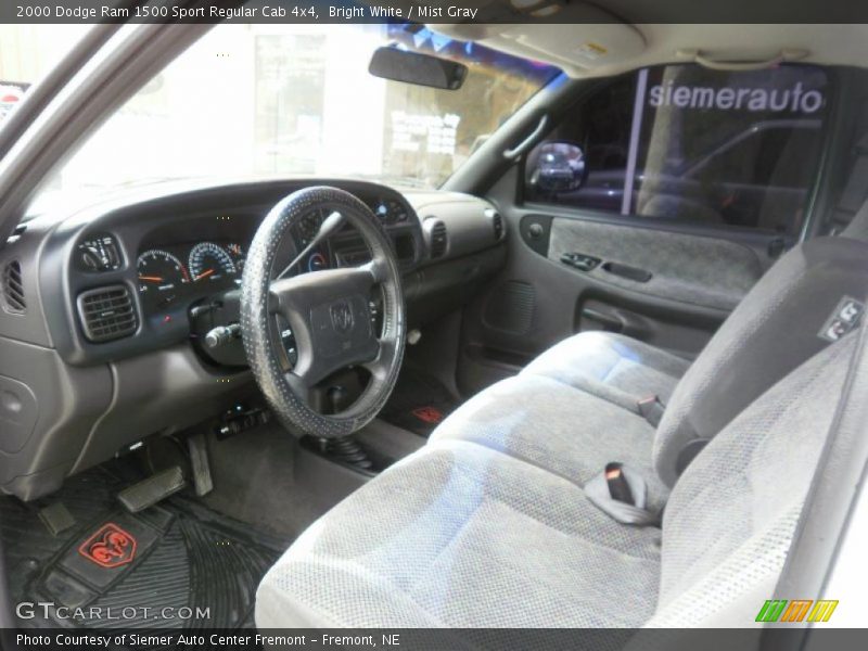Bright White / Mist Gray 2000 Dodge Ram 1500 Sport Regular Cab 4x4